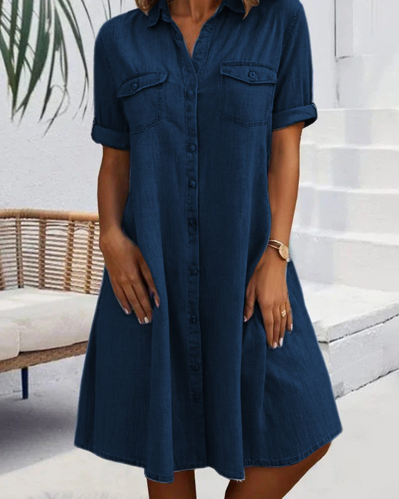 FLORE | Casual denim shirt dress
