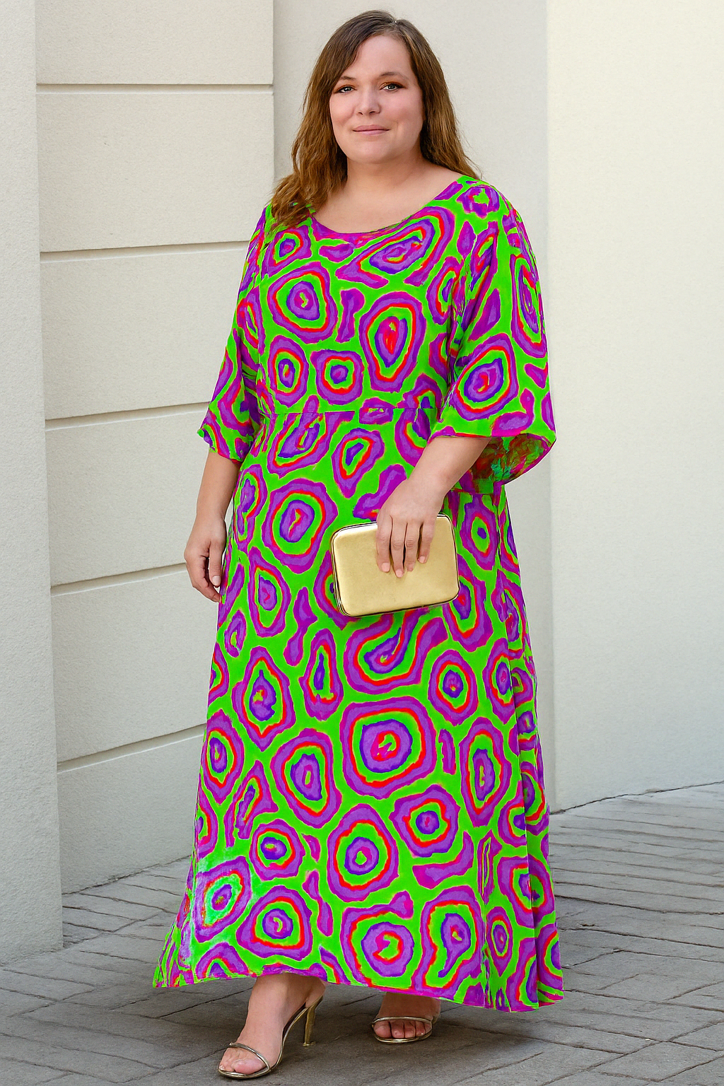 MANON | Retro Dress with Abstract Print and Flattering Fit