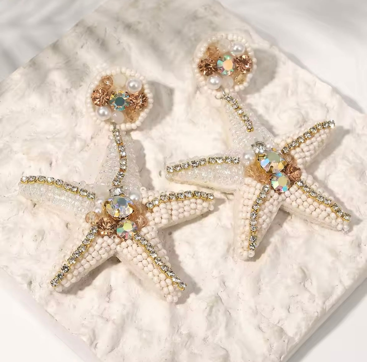 Jane | Starfish Beaded Earrings