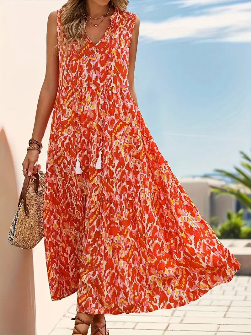SIGRIA | Sleeveless Bohemian Dress