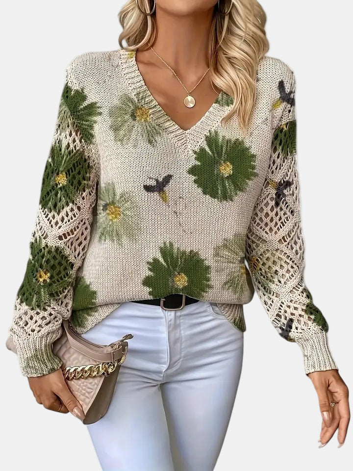 AMELIE | Elegant Floral Cardigan