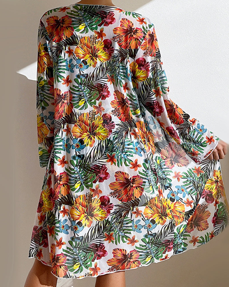 GLENDA | Bikini with Floral Skirt