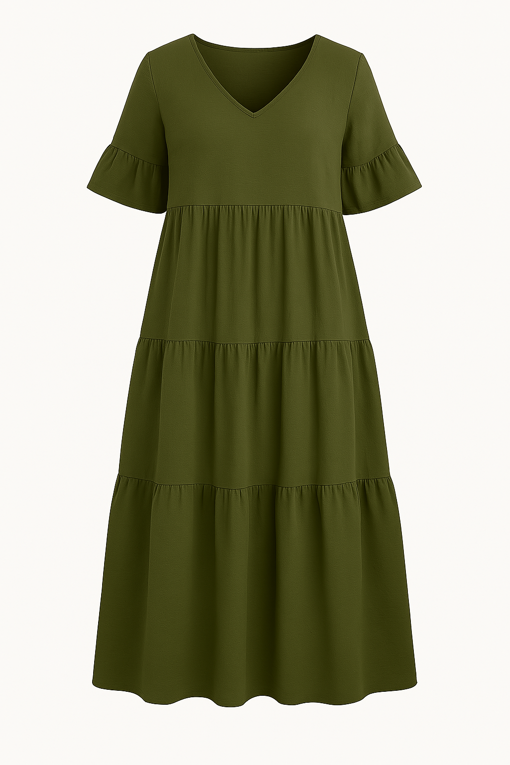 ÉLODIE | V-Neck Dress – Tummy-Flattering Effect