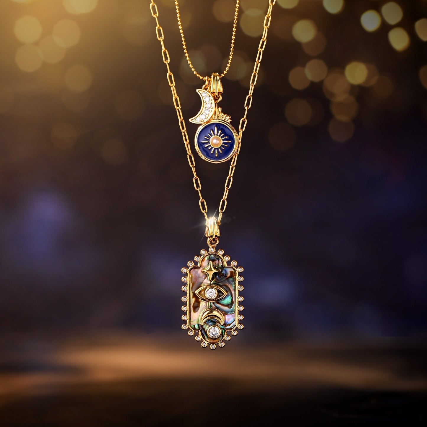 Evil Eye Layered Necklace