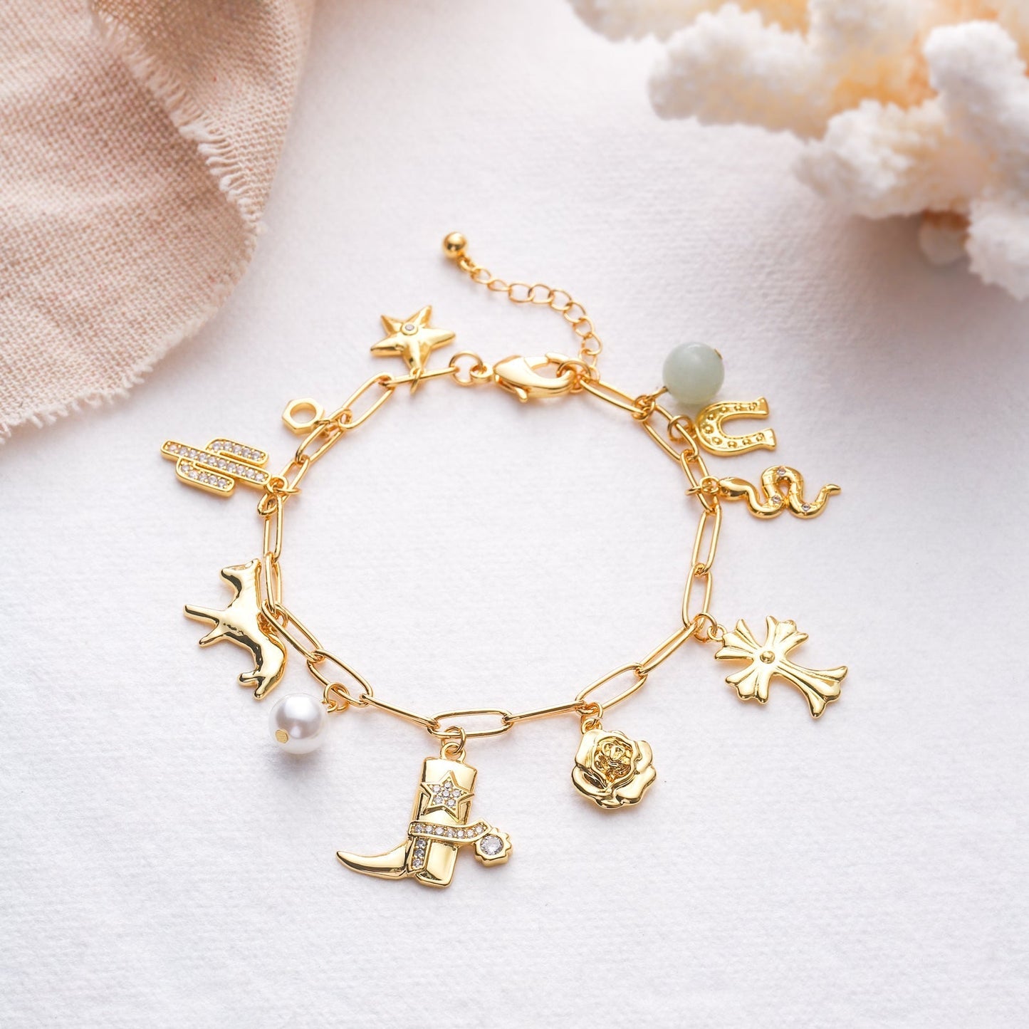 Vintage Lucky Charm Bracelet