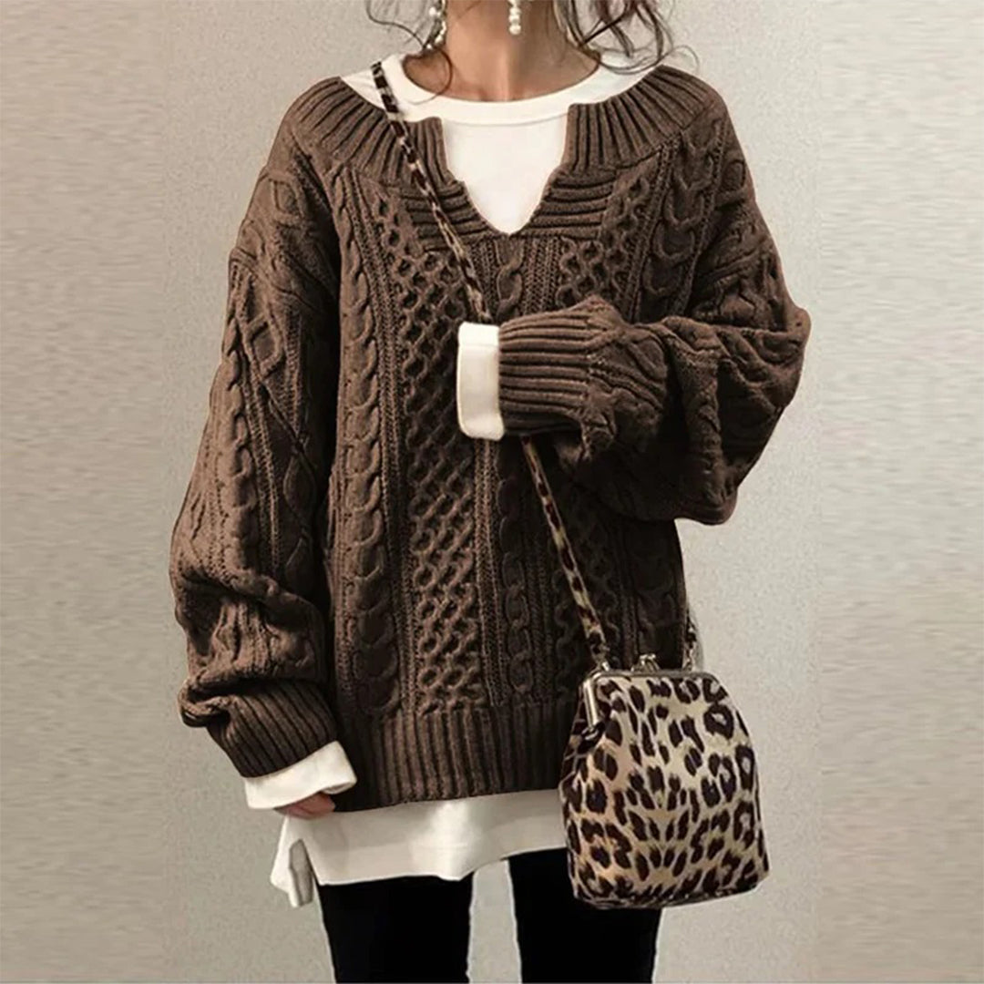 LAURA | Oversized Cable Knit Sweater