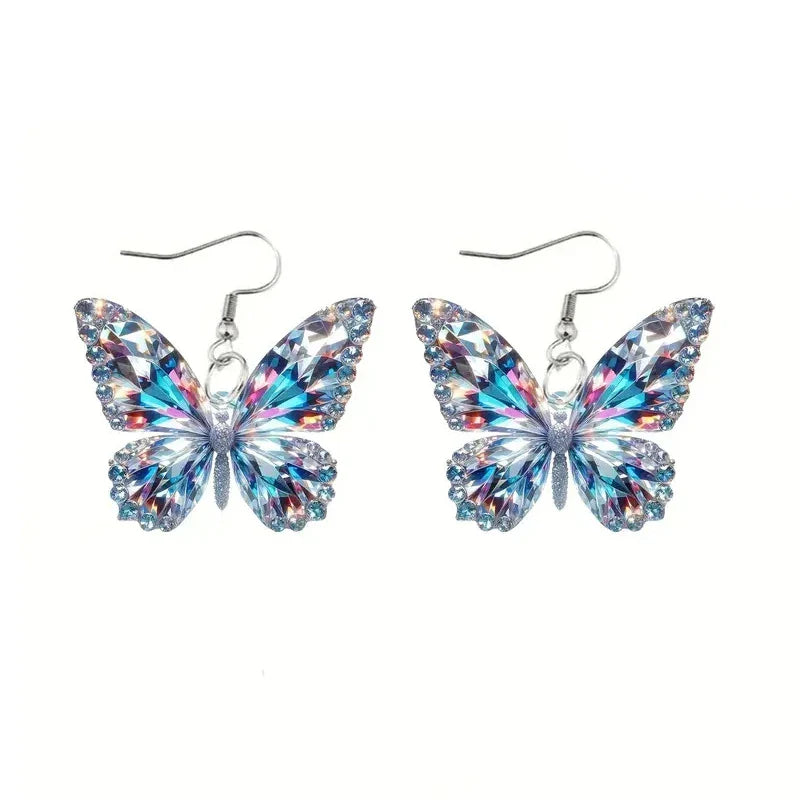 Sparkling Butterfly Statement Earrings