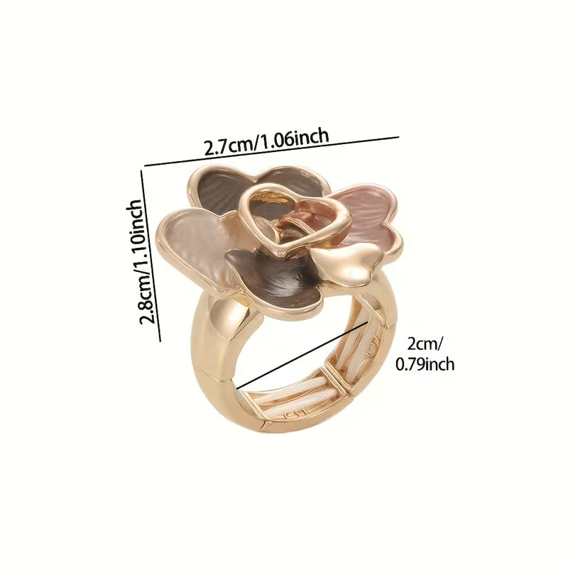 Heart-Shaped Floral Rings | Support Breast Cancer