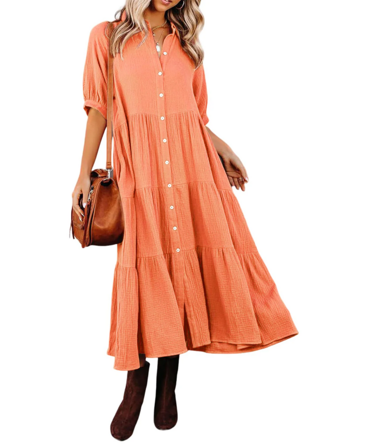 COLETTE | Luxurious ruffled shirt dress