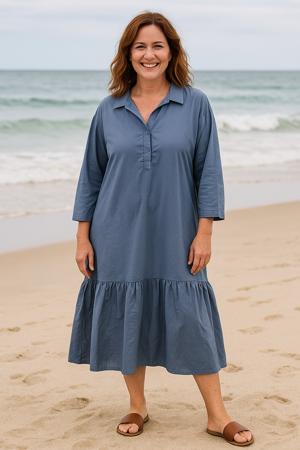 NOÉMIE | Robe mi-boutonnée coupe flatteuse