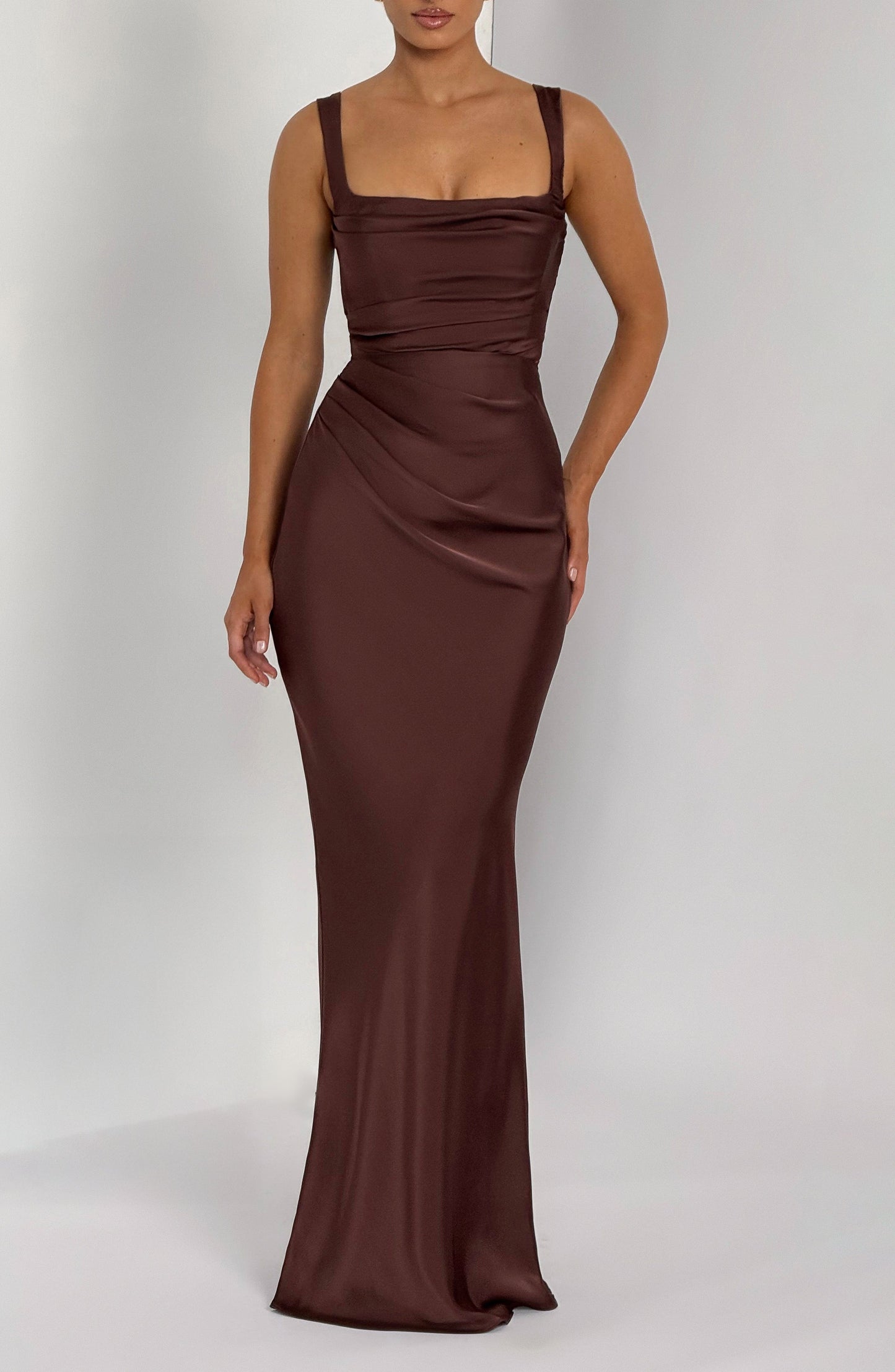 CALANTHE | Maxi Dress - Plum Brown
