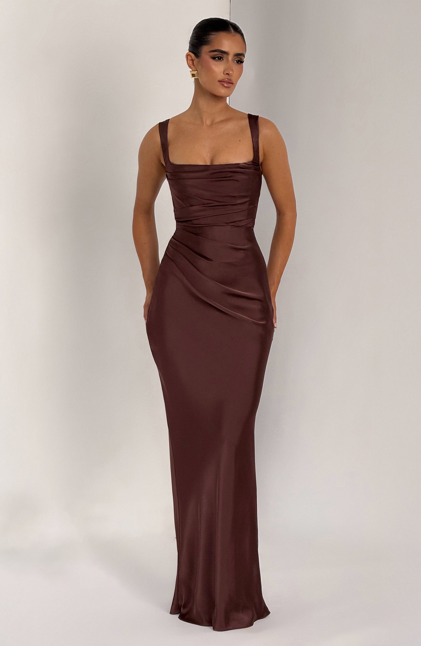 CALANTHE | Maxi Dress - Plum Brown