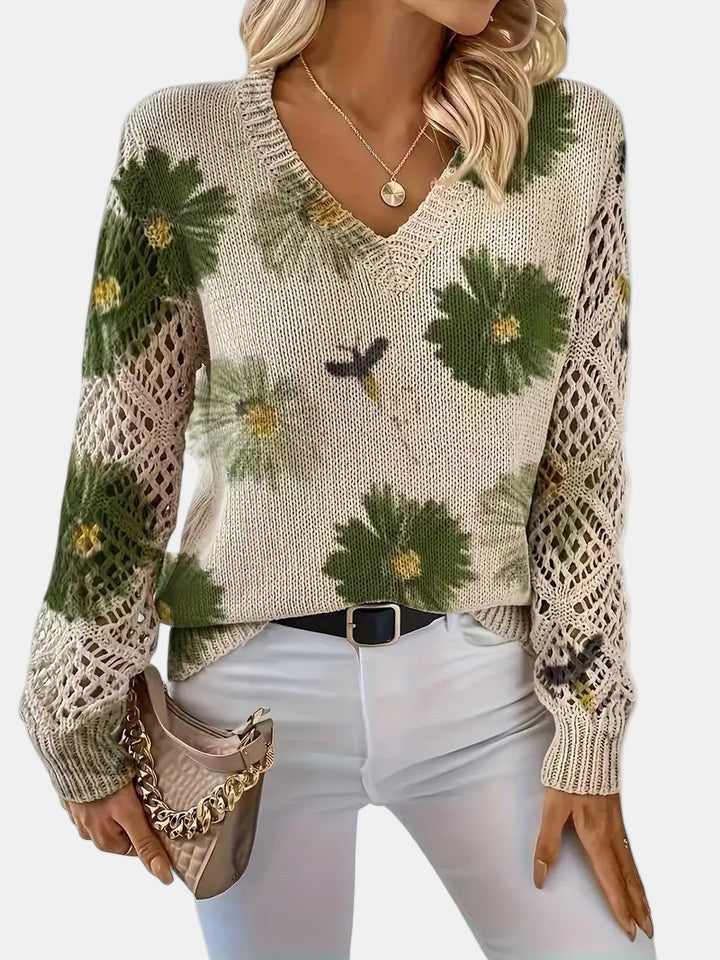AMELIE | Elegant Floral Cardigan