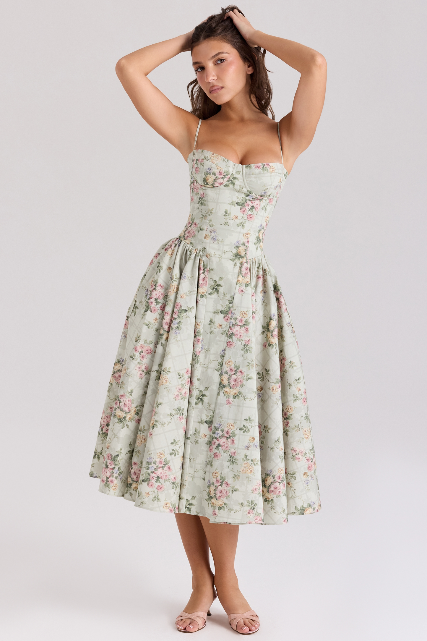 CORALIE | Floral Boned Dress