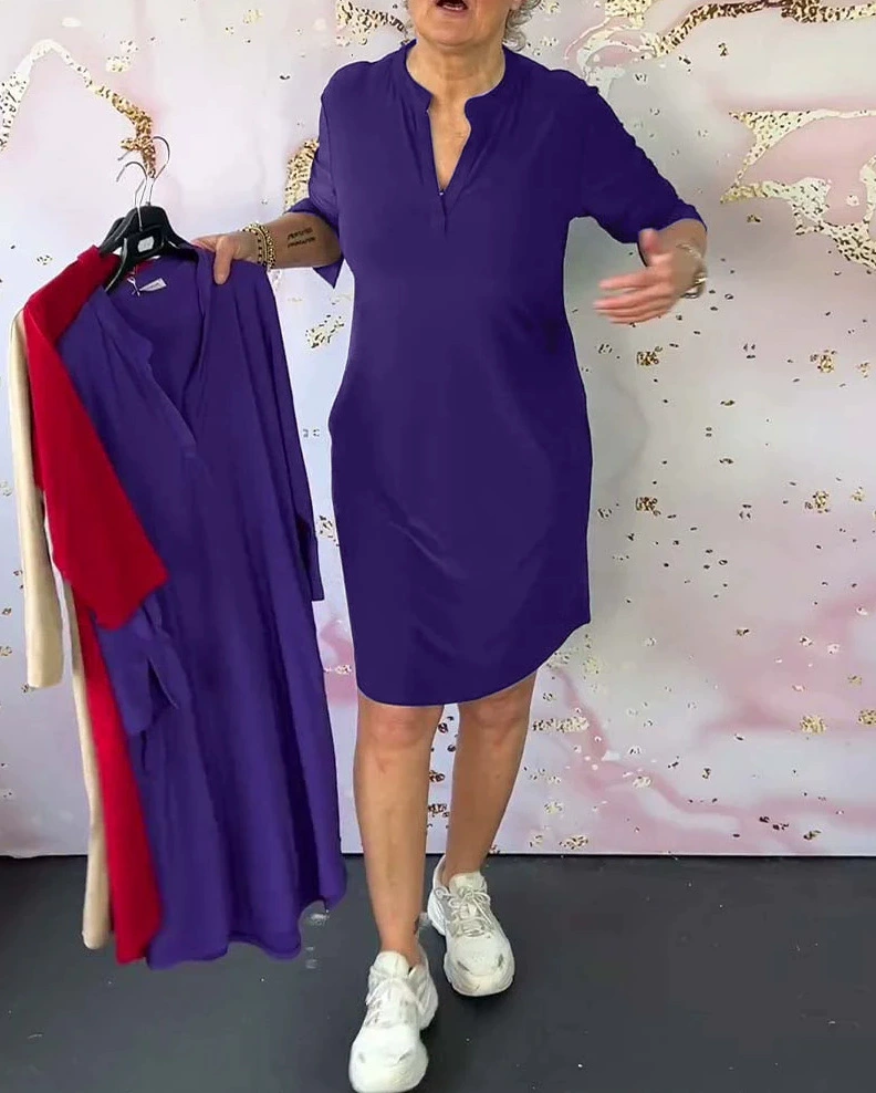 HANNE| Elegant V-Neck Dress