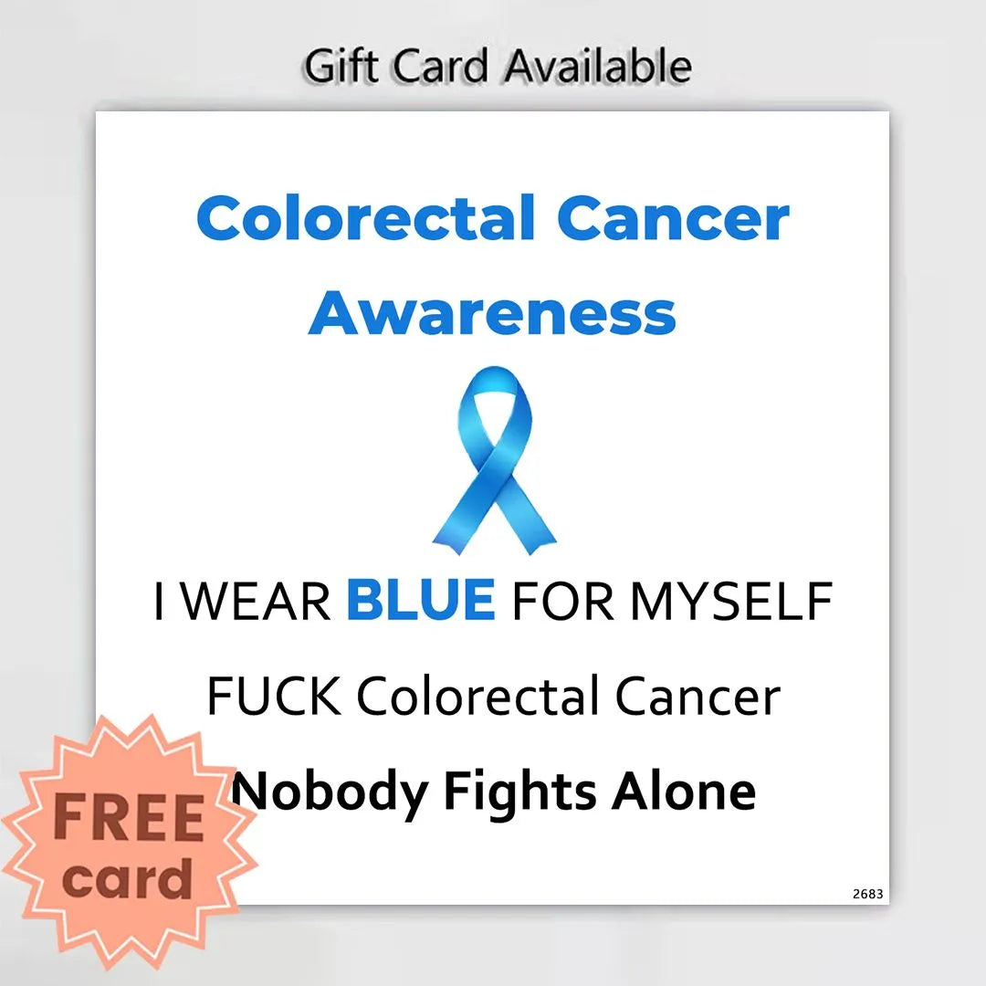 Colorectal Cancer Awareness-Blue Gradient Ring