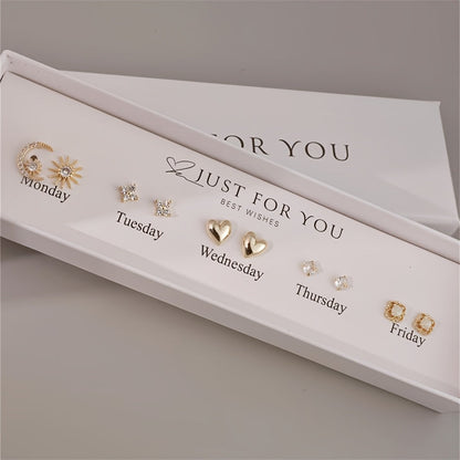 Elegant 18k Gold Earring Gift Box