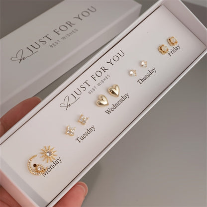 Elegant 18k Gold Earring Gift Box