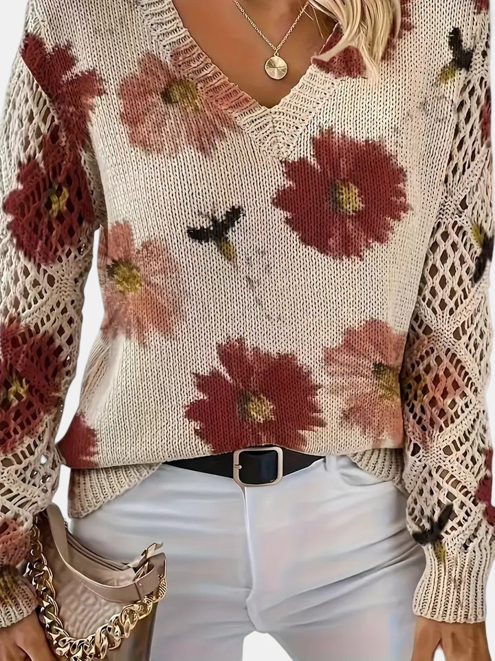 AMELIE | Elegant Floral Cardigan