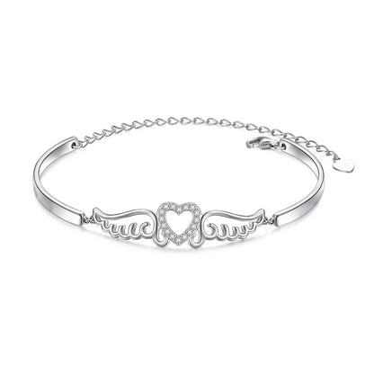 For Memorial - Even Death Can't Stop Me From Loving Him Wings Bracelet