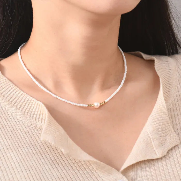 For Granddaughter - I am so proud of you freshwater pearl necklace
