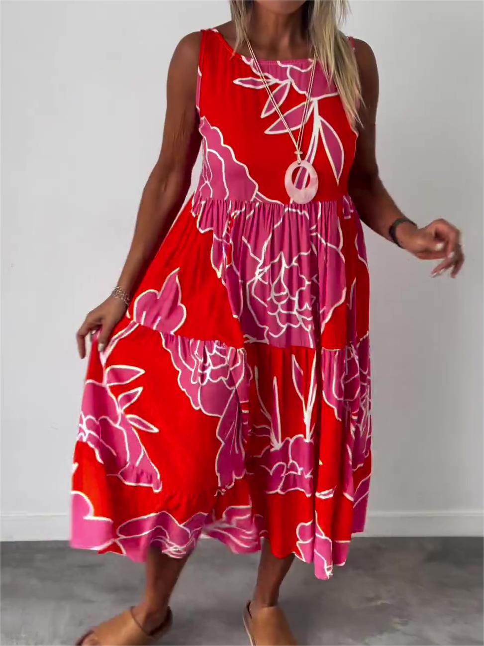 NADINE | Flowing floral print dress, perfect for everyday wear
