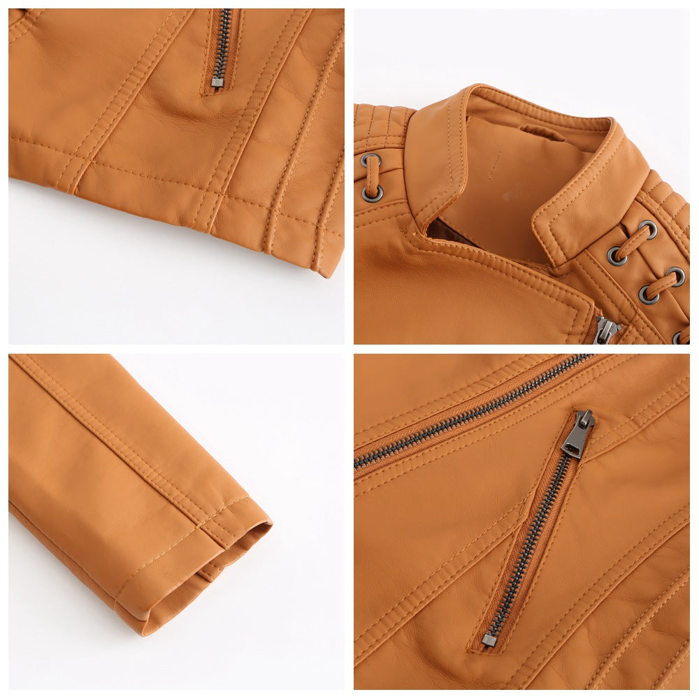 Lucie | Washed Leather Jacket