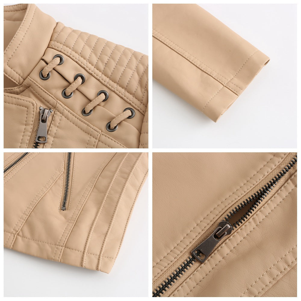 Lucie | Washed Leather Jacket