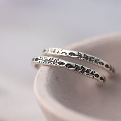 Unique Silvery Hoop Earrings