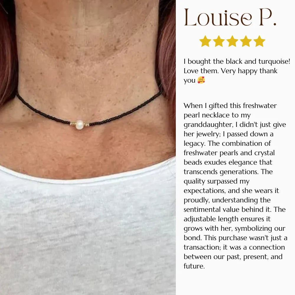 For Granddaughter - I am so proud of you freshwater pearl necklace