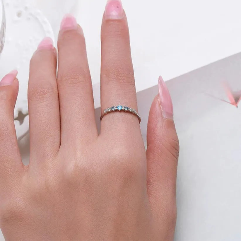 Colorectal Cancer Awareness-Blue Gradient Ring
