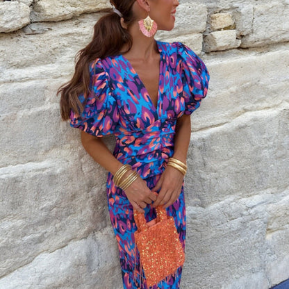 CAROLE | Vibrant Fiesta Dress with Spectacular Details