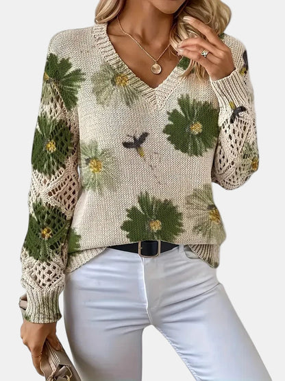 AMELIE | Elegant Floral Cardigan