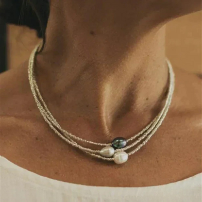 All Cancer Awareness Freshwater Pearl Necklace  | Get 1+1 Free