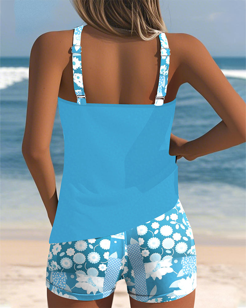 LYSE | Two-Piece Swimsuit with Floral Beach Style