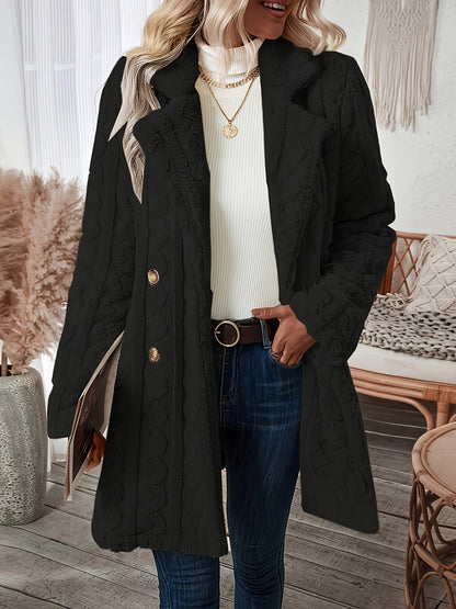 HELENE | Double-Breasted Teddy Coat
