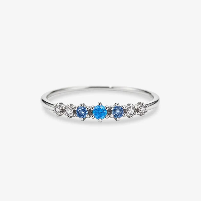 Colorectal Cancer Awareness-Blue Gradient Ring