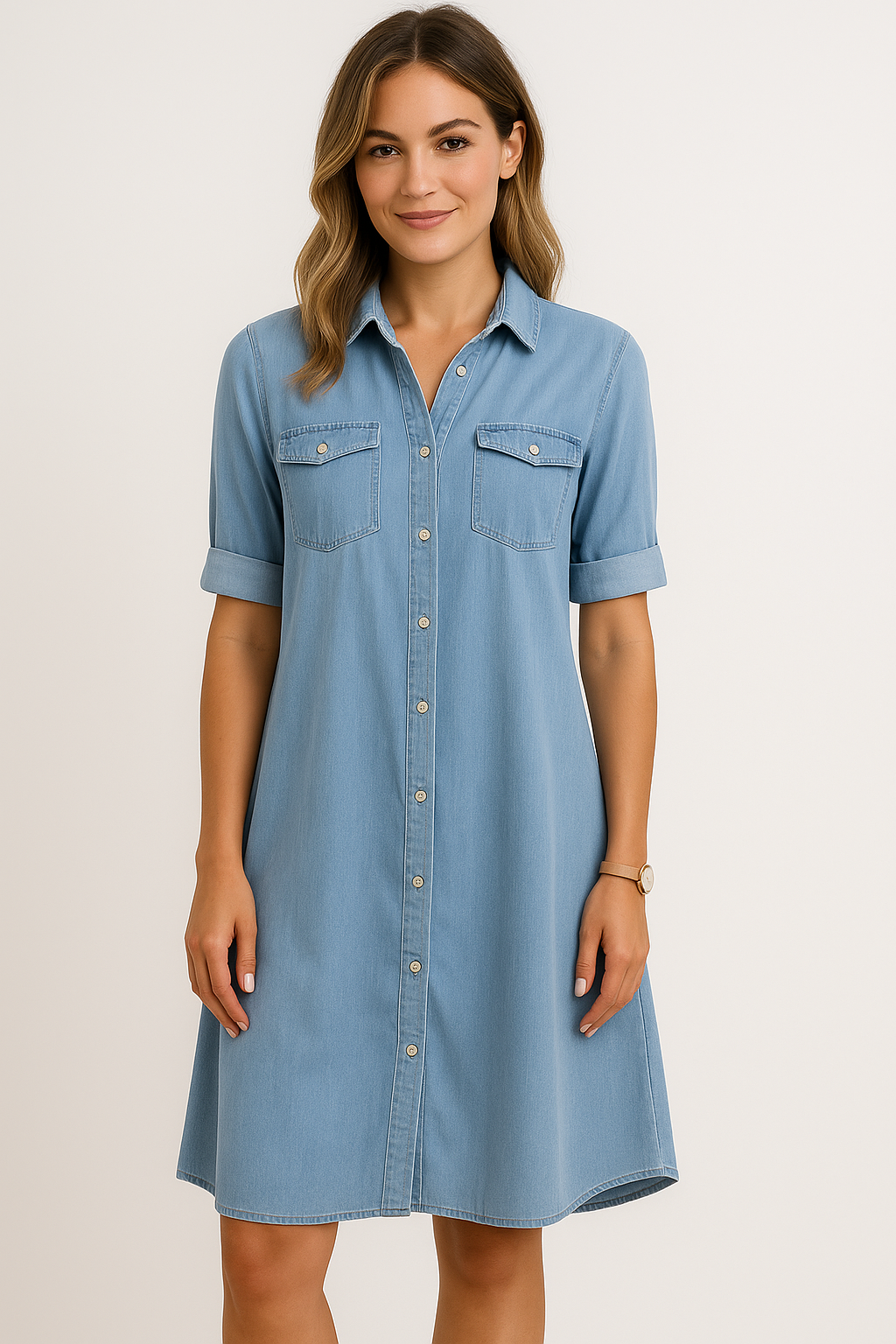 FLORE | Casual denim shirt dress