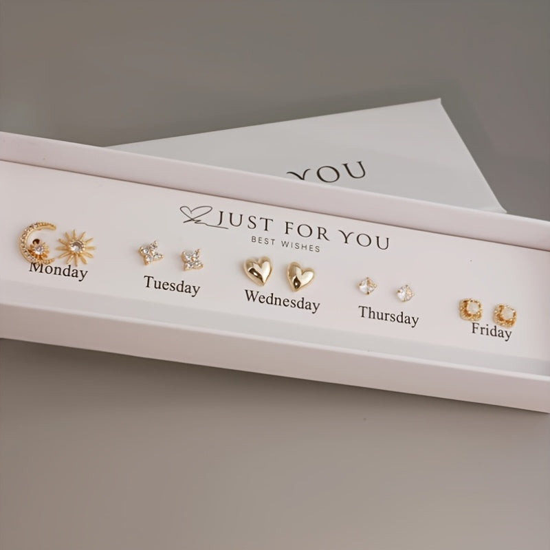 Elegant 18k Gold Earring Gift Box