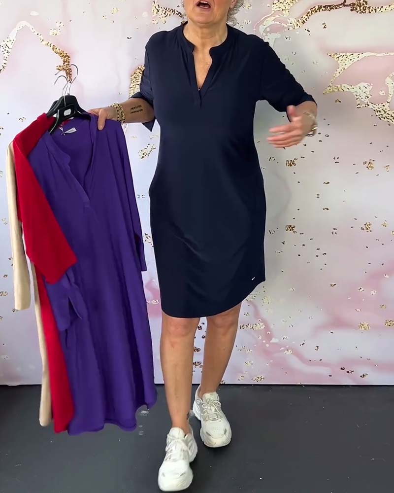 HANNE| Elegant V-Neck Dress