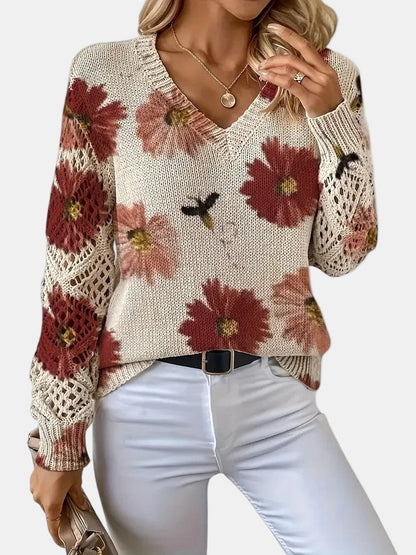 AMELIE | Elegant Floral Cardigan