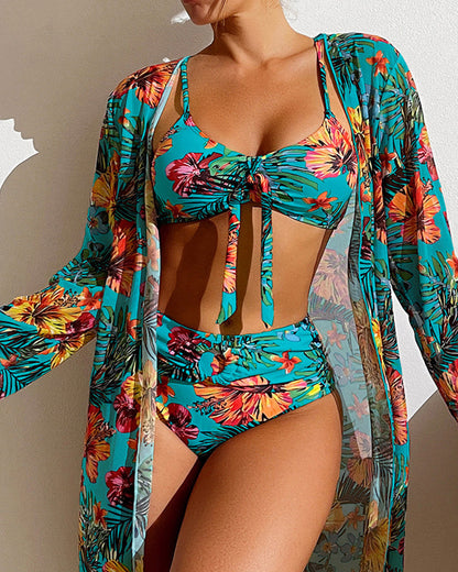 GLENDA | Bikini with Floral Skirt