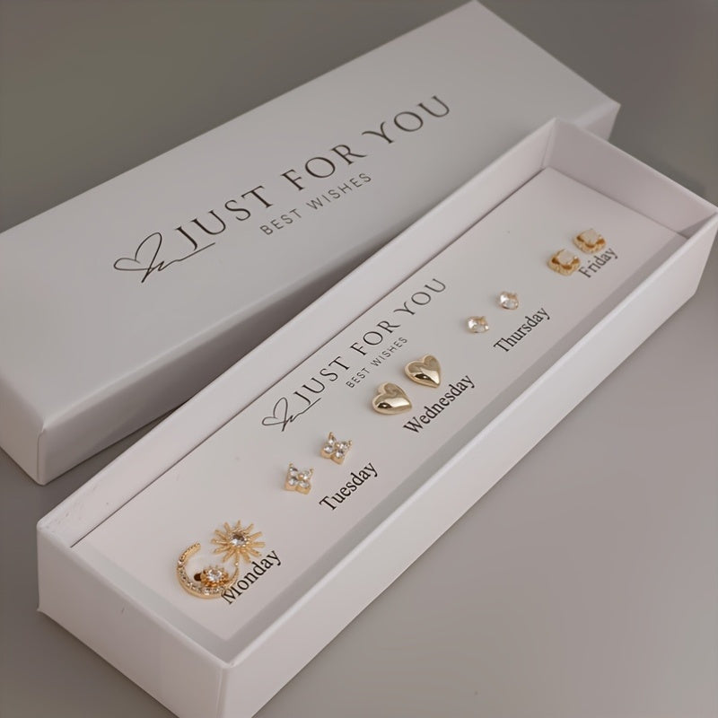 Elegant 18k Gold Earring Gift Box