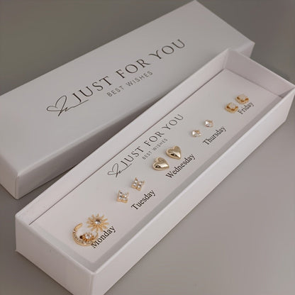 Elegant 18k Gold Earring Gift Box