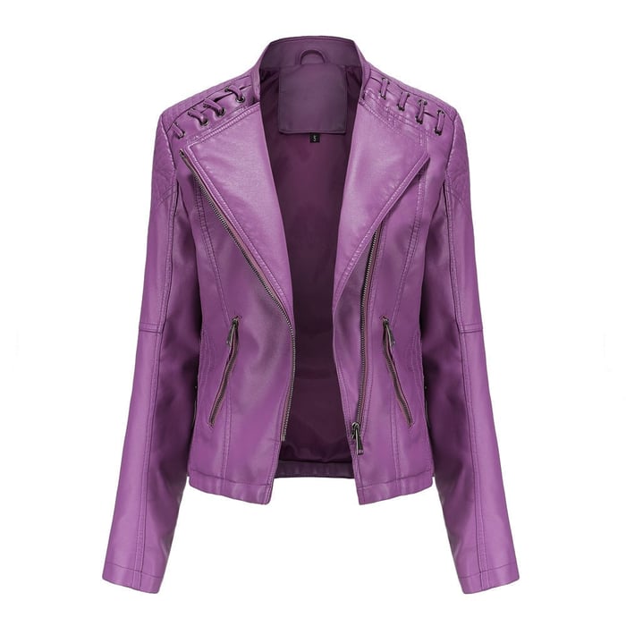 Lucie | Washed Leather Jacket
