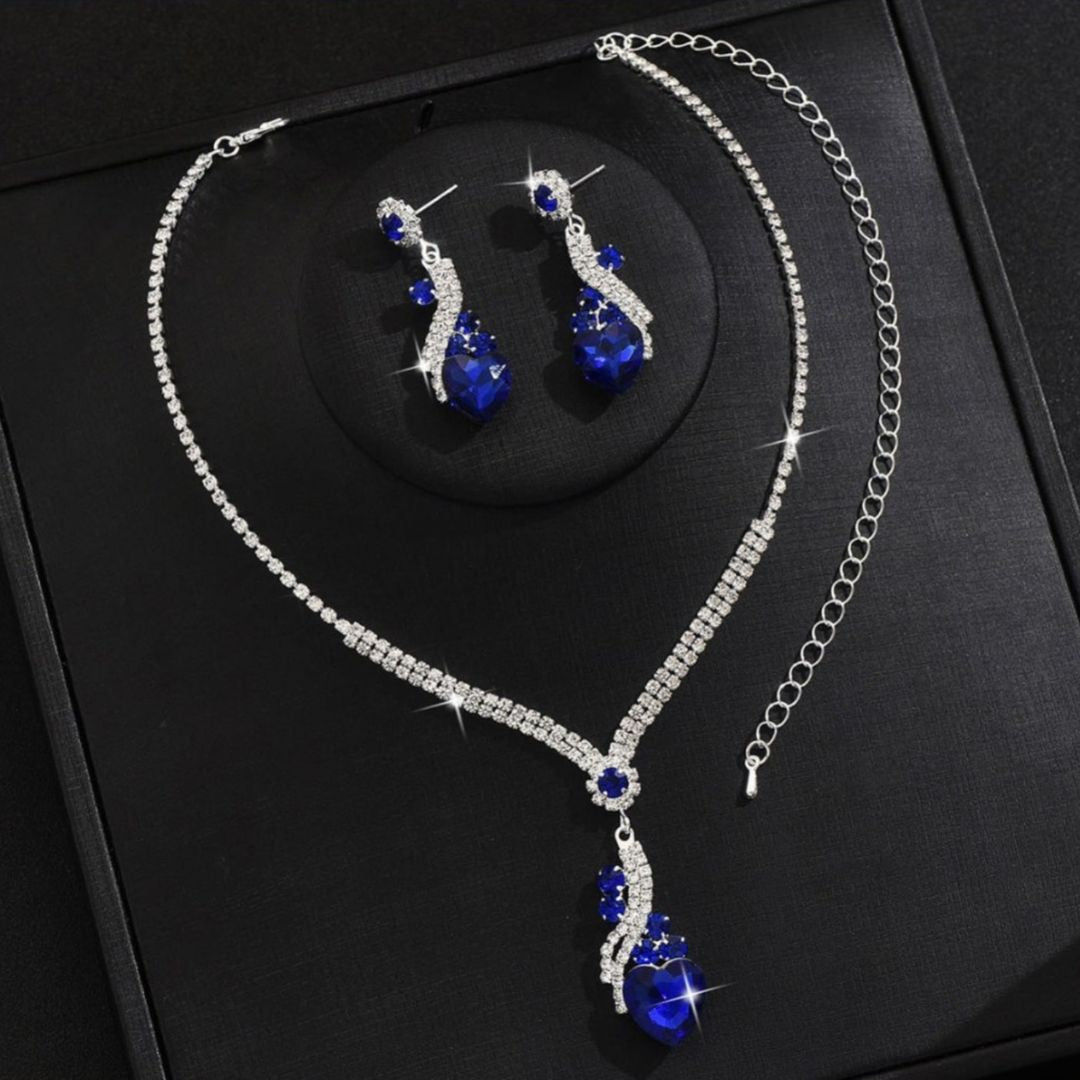 Timeless Sapphire Sparkle: Holiday Jewellery Set