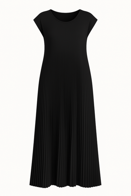 JADE | Pleated Dress – Flattering Stomach Cut