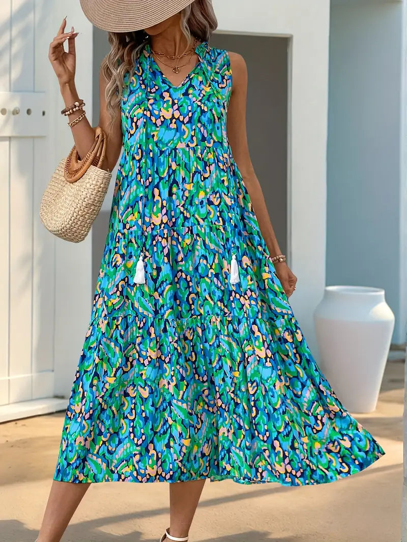 SIGRIA | Sleeveless Bohemian Dress