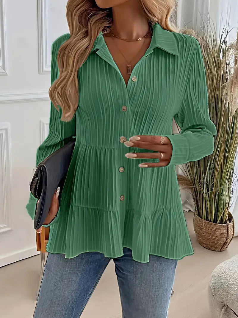 MELINDA | Stylish Long Sleeve Shirt With Buttons