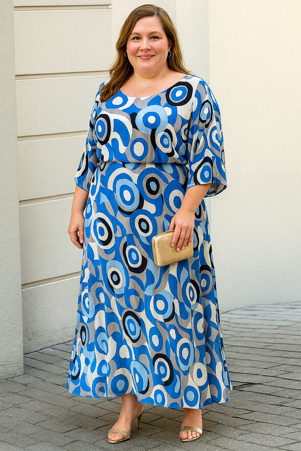 MANON | Retro Dress with Abstract Print and Flattering Fit